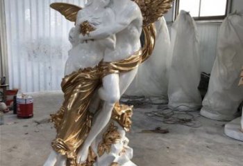 庭院愛(ài)神雕塑廠家 草地小品  現(xiàn)代愛(ài)神雕塑定做