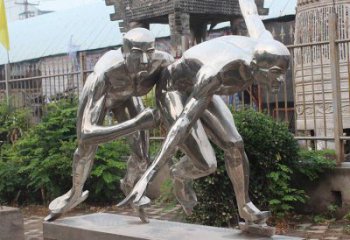 廣場青少年雕塑廠家 體育運動小品 戶外不銹鋼青少年雕塑廠