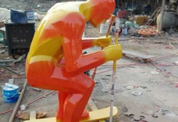 彩繪滑板雕塑廠家  現(xiàn)代擺件 街頭不銹鋼滑板雕塑廠