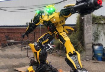 發光變形金剛雕塑廠家 歐式小品 大型變形金剛雕塑廠