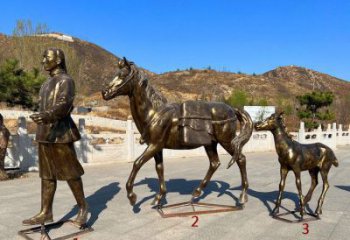 街頭絲綢之路雕塑廠家 大型擺件 烤漆絲綢之路雕塑廠