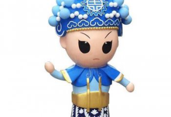 抽象變臉雕塑廠家  彩繪工藝小品  戶外創意變臉雕塑擺件