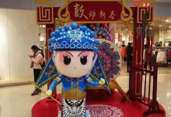 仿古變臉雕塑廠家  烤漆彩繪小品  現代創意變臉雕塑廠