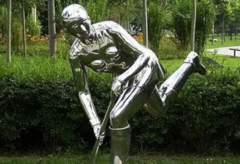 鍛造擊劍雕塑廠家 鏡面公園小品 戶外鏡面不銹鋼擊劍雕塑