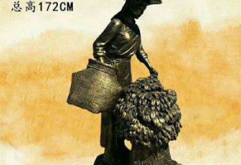 烤漆女工雕塑廠家  創(chuàng)意小品  戶外廣場女工雕塑擺件