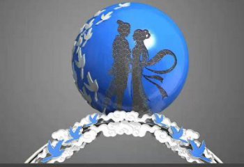 彩繪愛情雕塑廠家  戶外擺件 街頭不銹鋼愛情雕塑廠