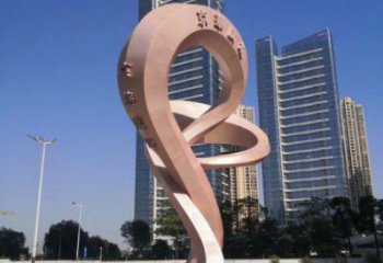 現(xiàn)代指示牌雕塑廠家 大型戶外擺件  創(chuàng)意烤漆不銹鋼指示牌雕塑