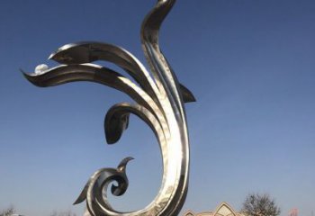 抽象玉蘭花雕塑廠家  公園花卉小品  戶外不銹鋼玉蘭花雕塑廠