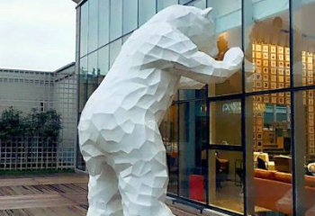 仿古北極熊雕塑廠家 戶外小品 房地產北極熊雕塑廠