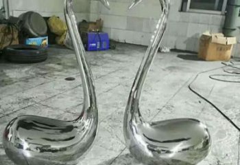 廣場家禽雕塑廠家 公園小品 鏡面不銹鋼家禽雕塑擺件