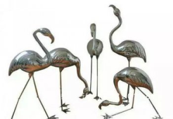 戶外家禽雕塑廠家 鏡面小品 大型不銹鋼家禽雕塑擺件