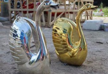 電鍍家禽雕塑廠家 園林?jǐn)[件 公園廣場不銹鋼家禽雕塑