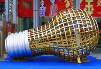 燈泡雕塑廠家 不銹鋼創(chuàng)意雕塑制作