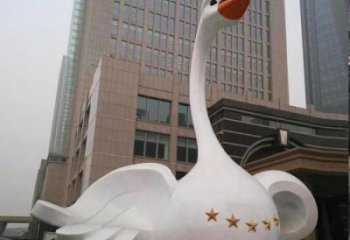 常用城市天鵝雕塑 風景區(qū)彩繪雕塑 抽象擺件