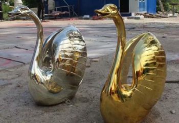 指用創(chuàng)意天鵝雕塑 步行街店門口雕塑 家禽小品