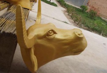 不銹鋼城市牛頭雕塑 風(fēng)景區(qū)彩繪雕塑 抽象擺件