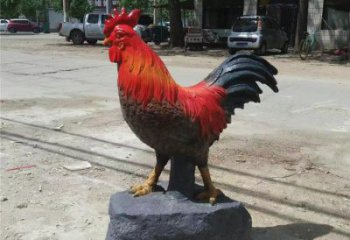 河南售樓部小雞雕塑,家禽小品,鍍銅工藝