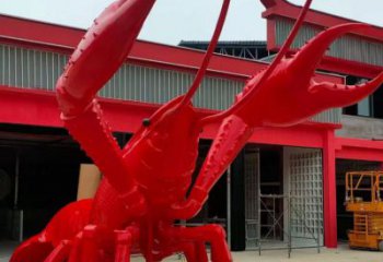 田間龍蝦雕塑加工 彩繪仿真雕塑 園林擺件