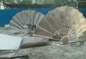 預定抽象扇子雕塑 啞光景觀雕塑 室內扇形雕塑