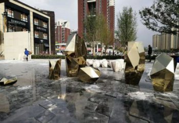 提供房地產石塊雕塑 現代景觀石雕塑 幾何石頭雕塑廠家