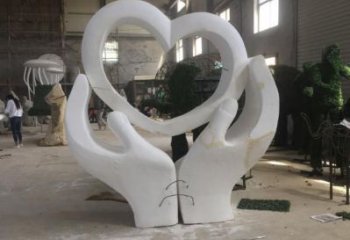 愛心雕塑制造商 仿真愛情雕塑 烤漆雕塑