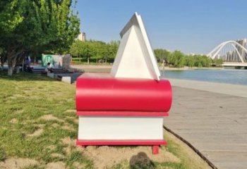 書雕塑廠家，重疊造型結構，公園戶外不銹鋼雕塑 (10)