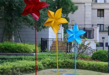 提供公園風車雕塑 戶外風動雕塑 抽象旋轉雕塑