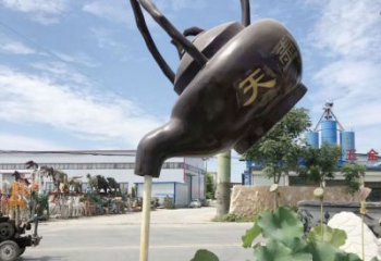 預定創意天壺雕塑 啞光懸空雕塑 公園流水雕塑