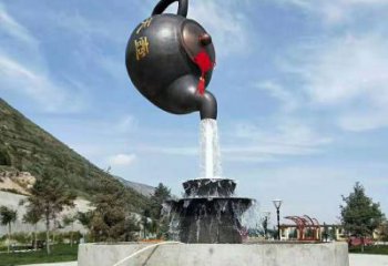 烤漆天壺雕塑供應(yīng)商 鋼管懸空雕塑 室內(nèi)流水雕塑