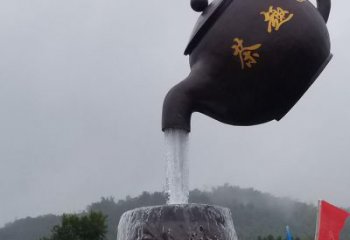 噴水天壺雕塑制造廠家 公園賓館流水雕塑 彩繪懸空雕塑