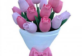 花朵雕塑生產(chǎn),美陳組合,仿真郁金香花朵雕塑廠家