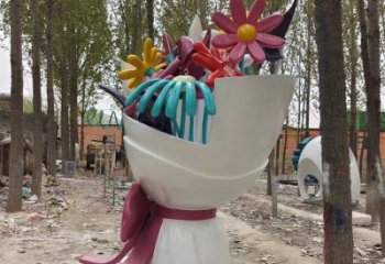 花朵雕塑優(yōu)選,美陳擺件,門口郁金香花朵雕塑選定