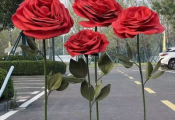 花朵月季雕塑供求,村標概念,景觀月季花朵雕塑通用