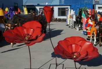 風車花雕塑工廠標準，多彩藝術，不銹鋼風車花雕塑供應