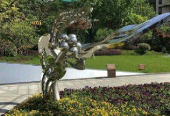 石榴花雕塑通用，街頭雕塑，不銹鋼石榴花雕塑標準