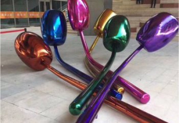 郁金香雕塑供應(yīng),多彩藝術(shù),不銹鋼郁金香雕塑廠家