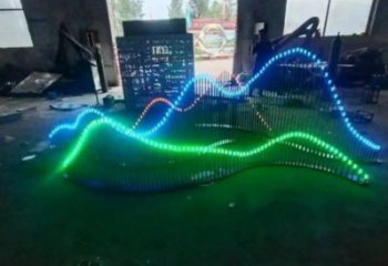 燈光假山雕塑,街景小品,假山雕塑抽象制作