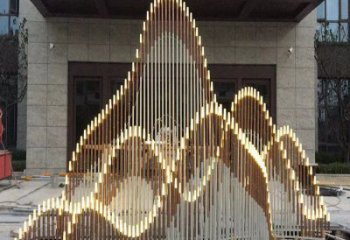 校園假山雕塑,拉絲景觀雕塑,公園主題