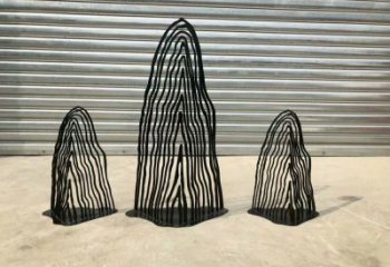 操場假山雕塑,鏤空景觀雕塑,噴砂制造