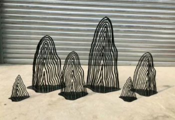 酒店假山雕塑,戶外景觀雕塑,鏤空景觀擺件