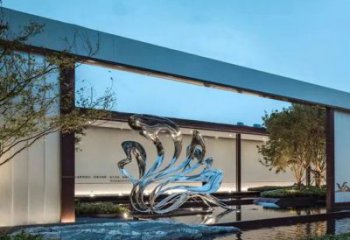 海浪紋雕塑制造,歐式風格,不銹鋼海浪紋雕塑供給