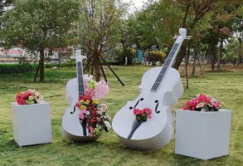 提琴雕塑批發，水景雕塑，不銹鋼提琴雕塑供求