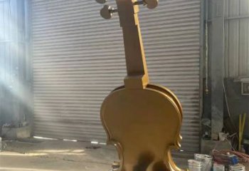 提琴雕塑特供，美陳雕塑，不銹鋼提琴雕塑定制