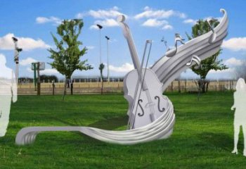 提琴雕塑特供，標識雕塑，不銹鋼提琴雕塑生產