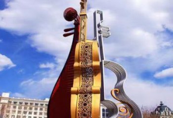 提琴雕塑特供，美陳雕塑，制造不銹鋼提琴雕塑優選