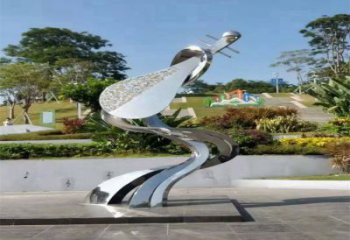 提琴雕塑制作，公園小品，不銹鋼提琴雕塑優選