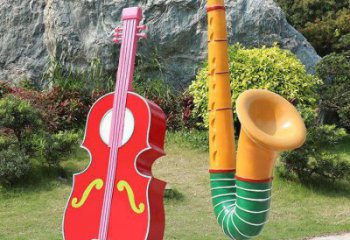 小提琴雕塑優(yōu)選,景區(qū)案例,抽象不銹鋼小提琴雕塑選用