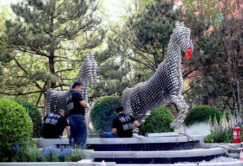 方塊馬雕塑標(biāo)準(zhǔn)，拉絲工藝，裝飾方塊馬雕塑精品