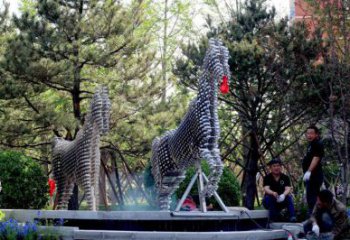 方塊馬雕塑承接，廣場(chǎng)系列，主題方塊馬雕塑標(biāo)準(zhǔn)