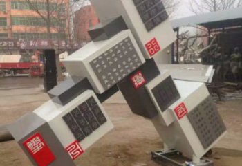 幾何體雕塑展品,景觀雕塑,不銹鋼幾何體雕塑供應